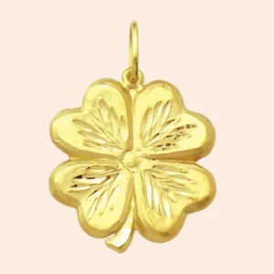 Pingente Trevo da Sorte Ouro 18K