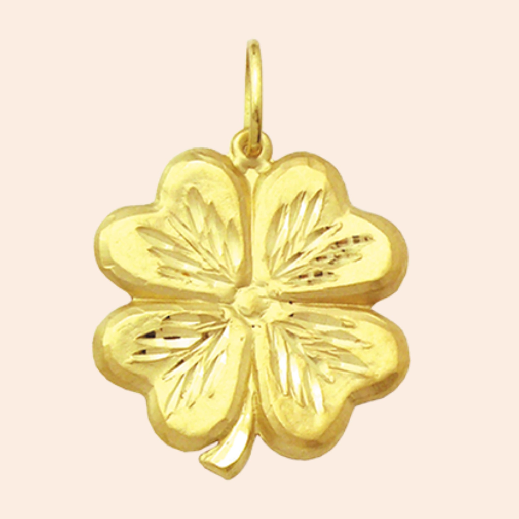 Pingente Trevo da Sorte Ouro 18K