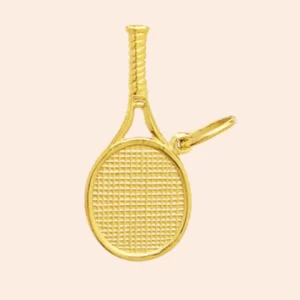 Pingente Raquete de Tennis Ouro 18K