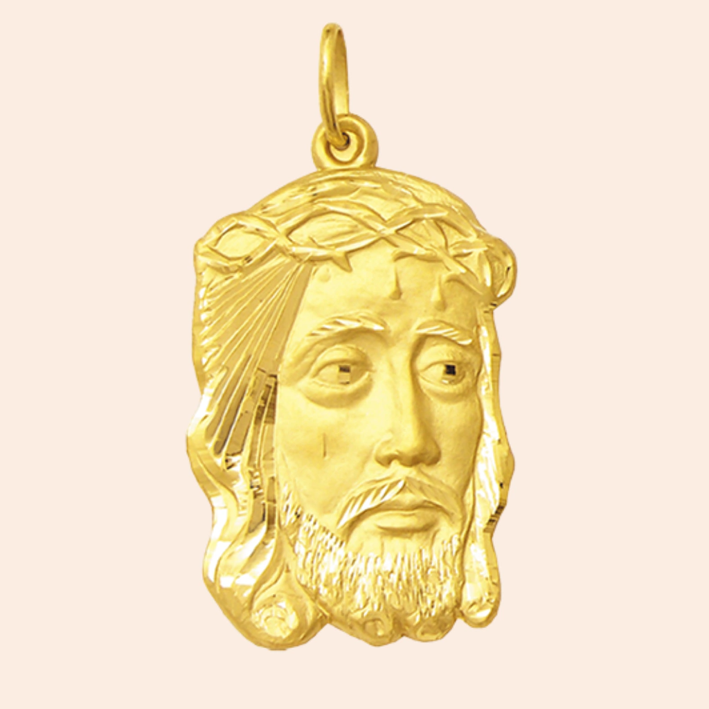 Pingente Face de Cristo Ouro 18K