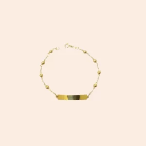 Pulseira De Chapinha Com 8 Bolinhas