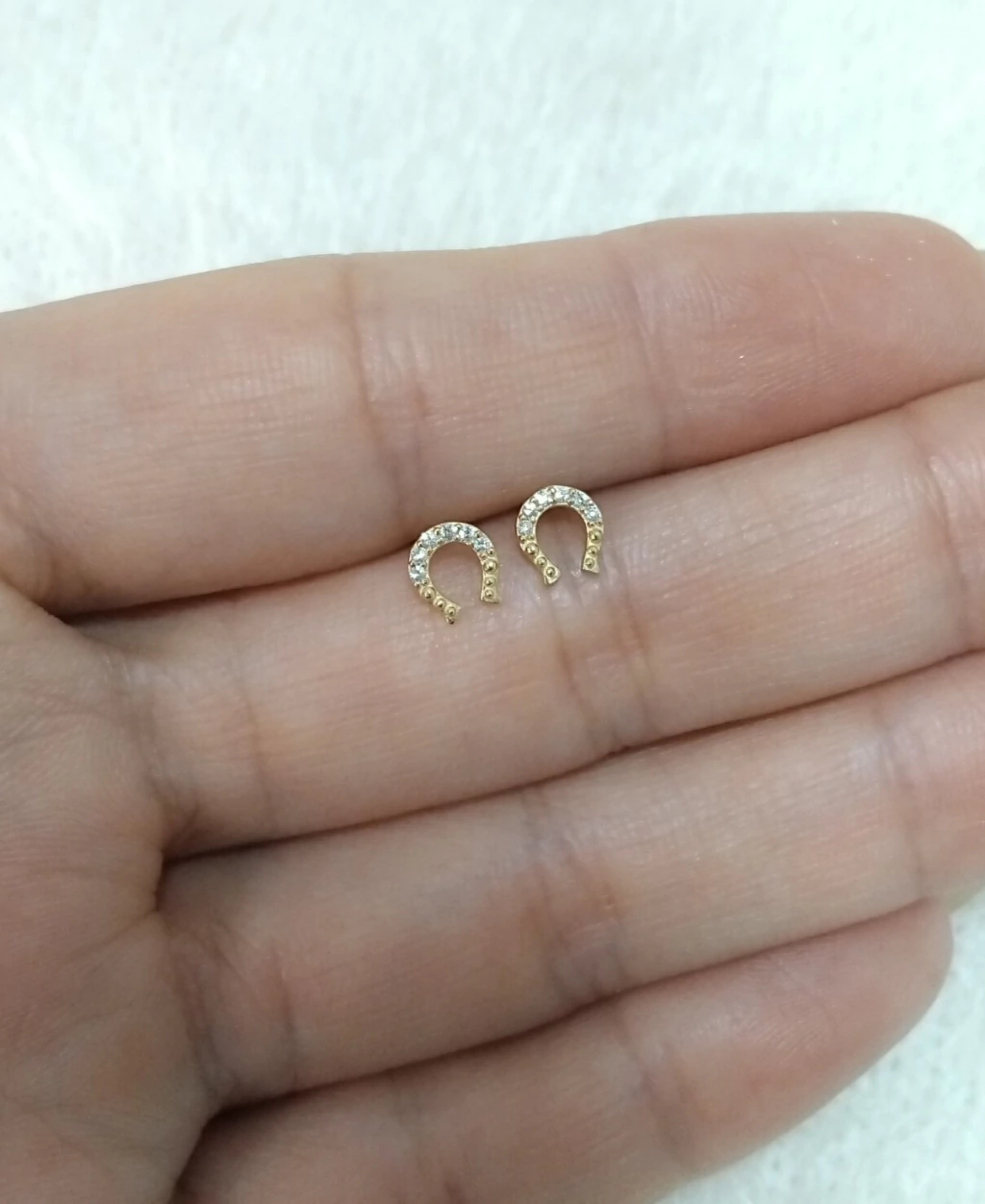 Brinco Baby Ferradura Ouro 18K