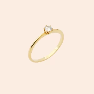 Solitário De Brilhante Ouro 18K