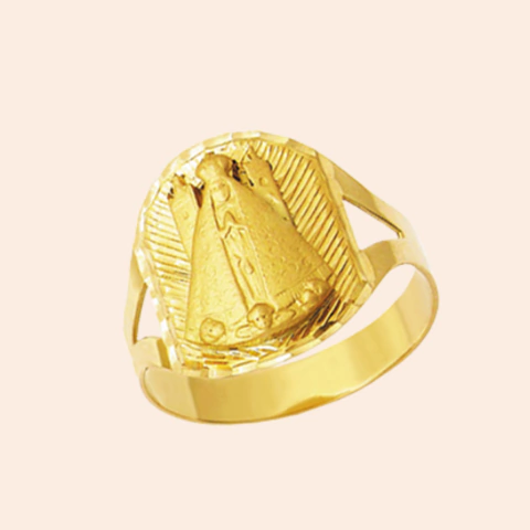Anel Nossa Senhora Aparecida Ouro 18K