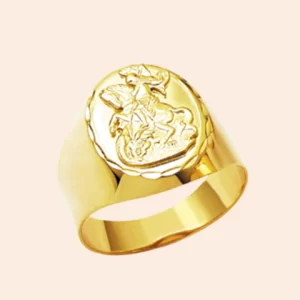 Anel São Jorge Ouro 18K