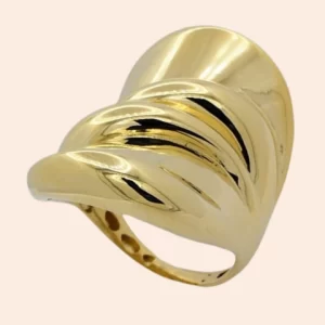 Anel Trabalhado Ouro Amarelo 18K