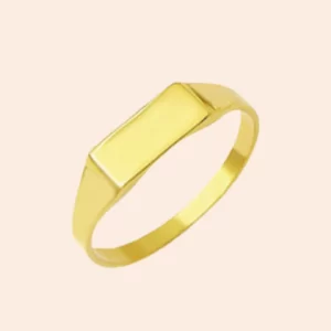 Anel de Chapinha Ouro Amarelo 18K