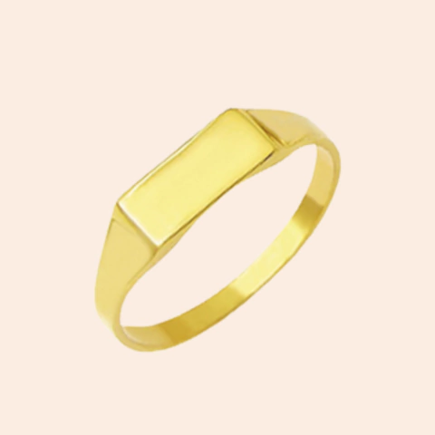 Anel de Chapinha Ouro Amarelo 18K