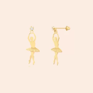 Brinco Bailarina Com Zircônia