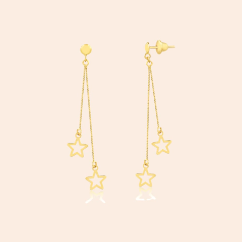 Brinco Pendurado com Estrela