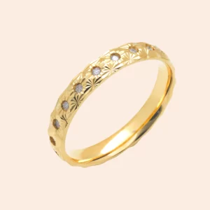 Aliança Shiny Love Ouro Amarelo 18K