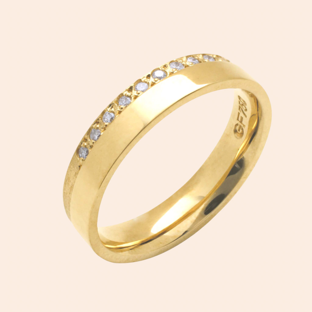 Aliança de Casamento Ouro Amarelo 18K - Imagem 2