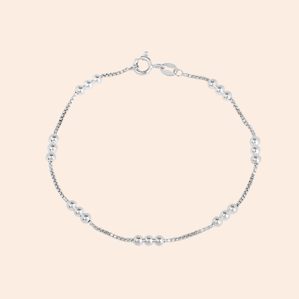 Pulseira Trio Bolinhas em Prata