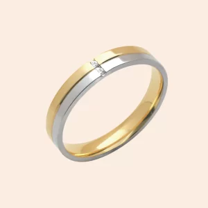 Aliança 2 Metals 2 Hearts