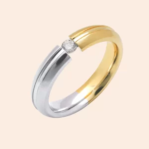 Aliança dei Sogni Due - Ouro 18k Amarelo e Branco