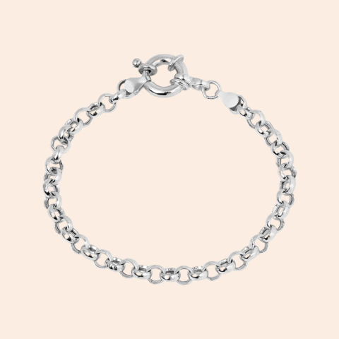 Pulseira Elo Português em Prata