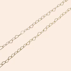 Corrente Elo Coração Ouro Amarelo 18K