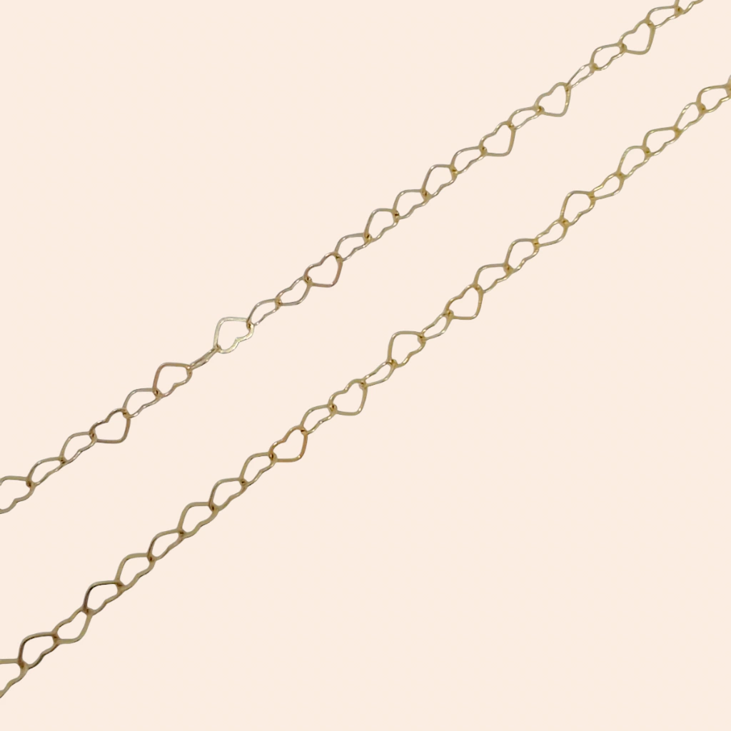 Corrente Elo Coração Ouro Amarelo 18K