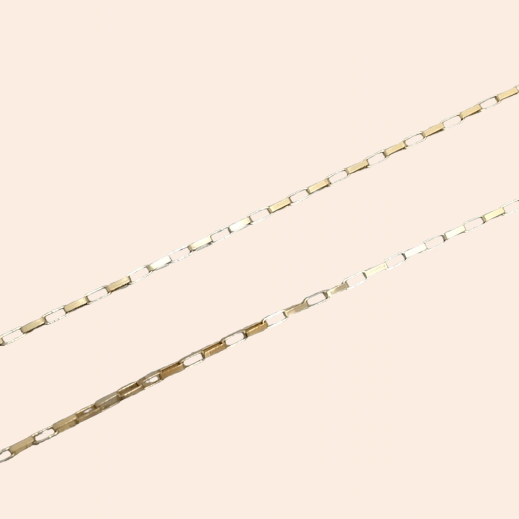 Corrente Elo Retangular Aberto Ouro 18k