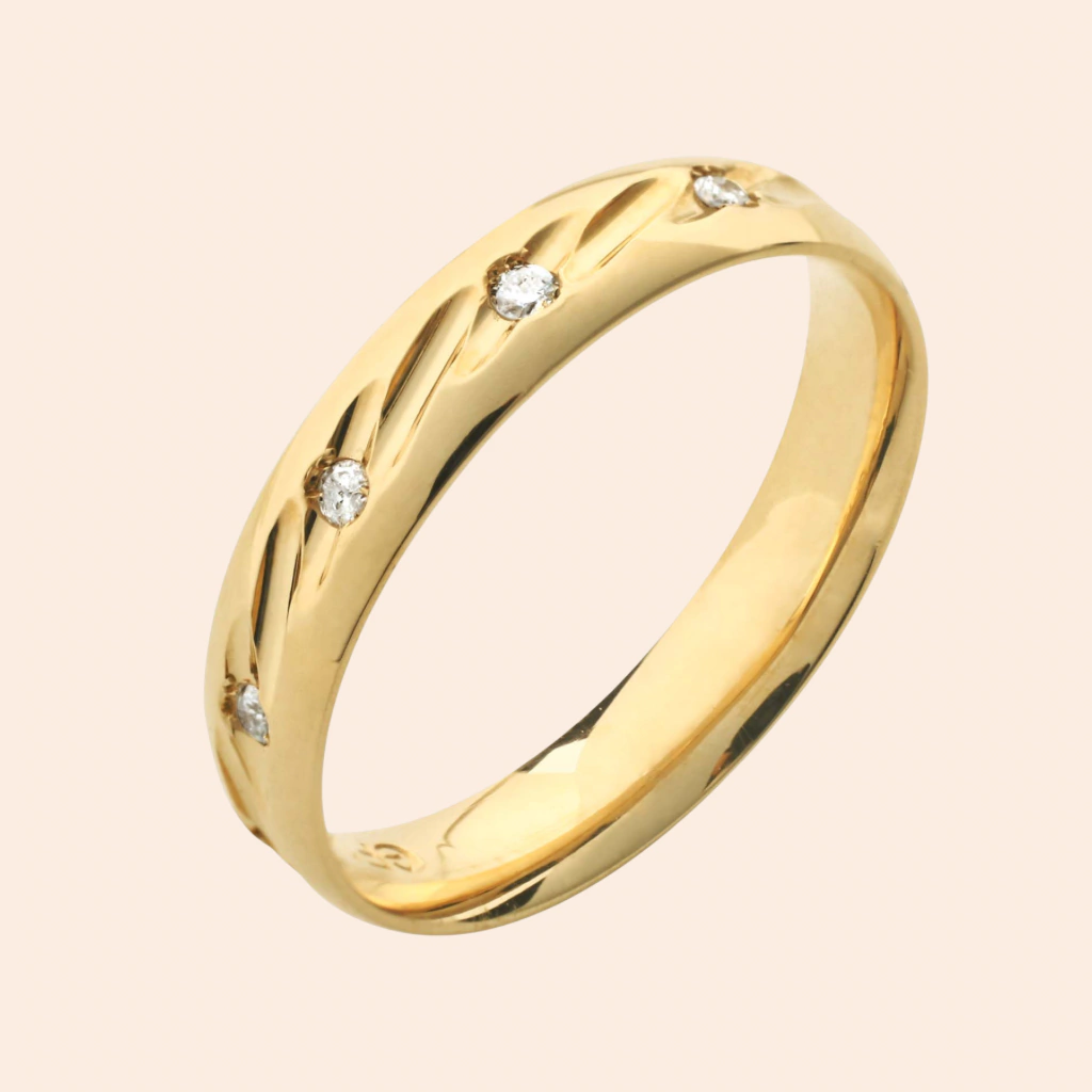 Aliança Passion Marks Ouro Amarelo 18K