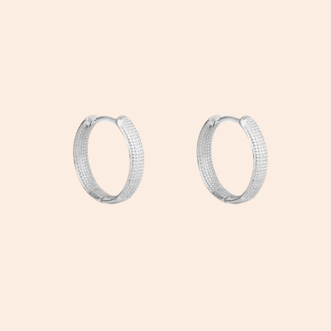 Brinco Argolinha Rough Prata