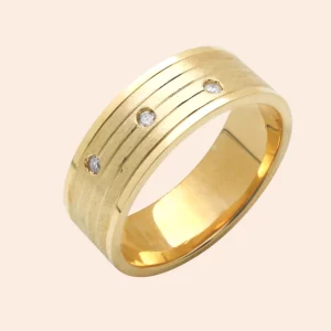 Aliança Lines em Ouro 18k Amarelo