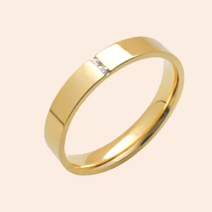 Aliança Elegantly e Ouro 18k Amarelo