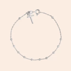 Pulseira Terço em Prata