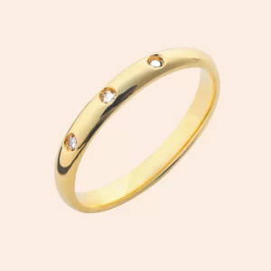 Aliança Delle Stelle em Ouro 18k Amarelo