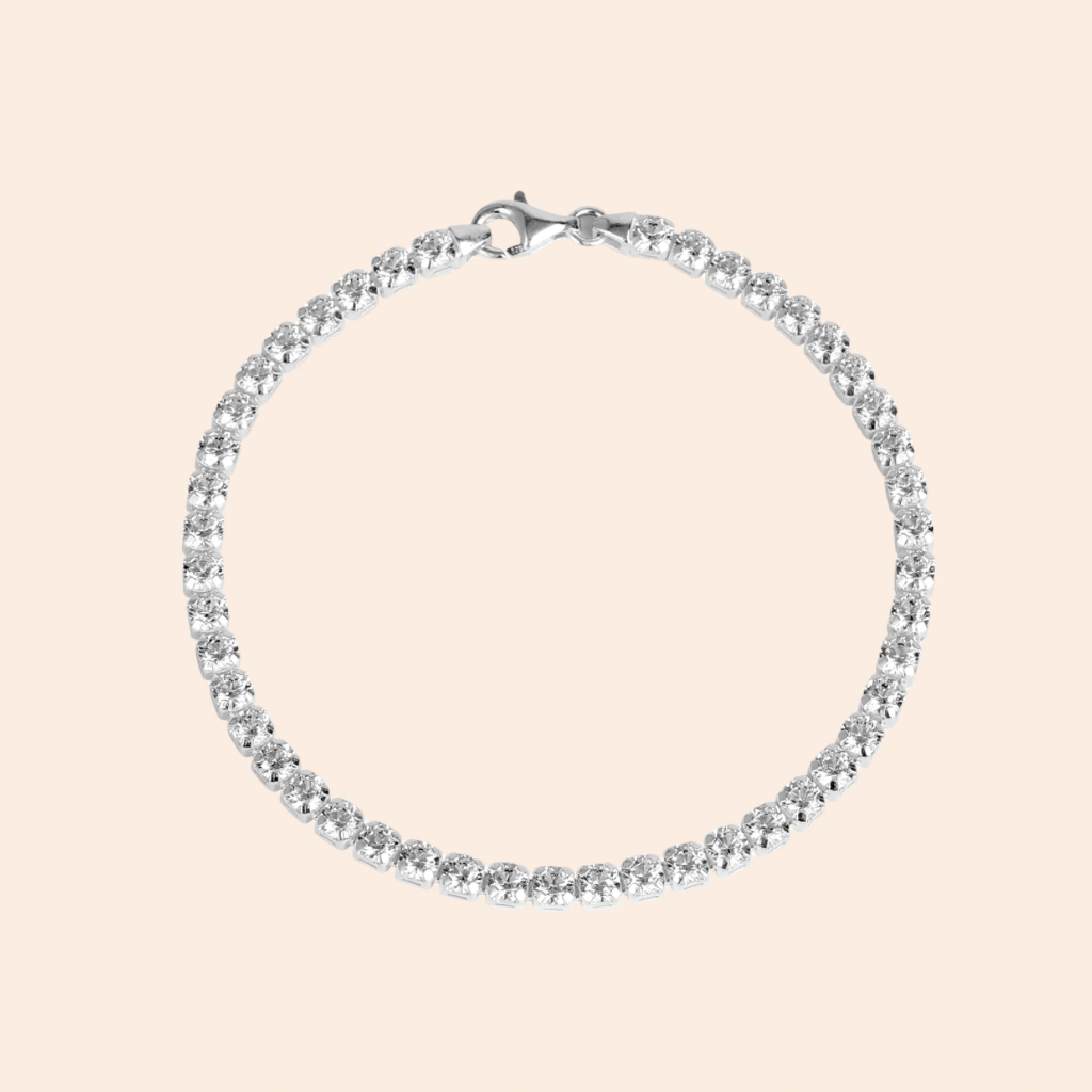 Pulseira Riviera em Prata com zircônias