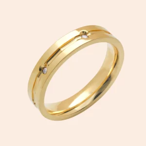 Aliança New Stream Ouro Amarelo 18K