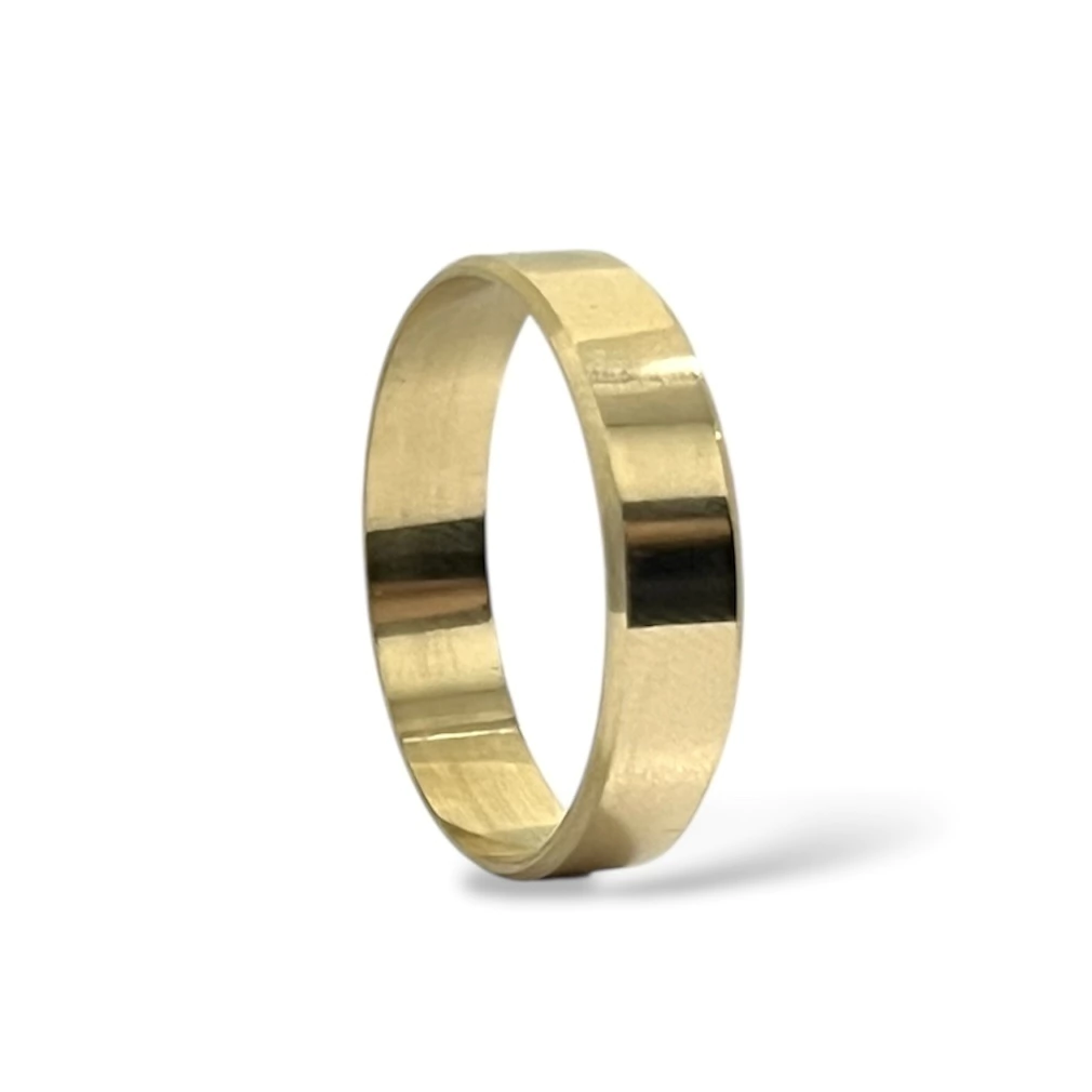 Aliança quadrada & chanfrada.