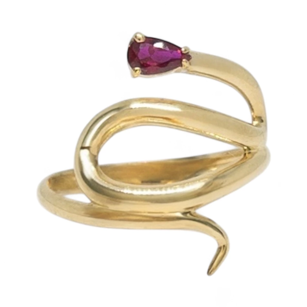 Anel Cobra Ouro 18k