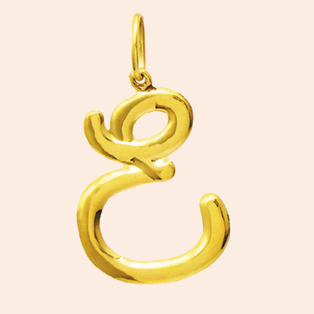 Pingente de Letra Grande Ouro 18K