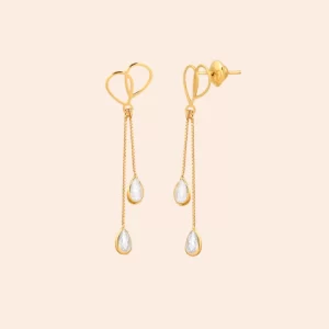 Brinco Trabalhado com Fio Ouro 18K