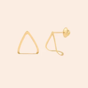 Brinco Triangulo Vazado