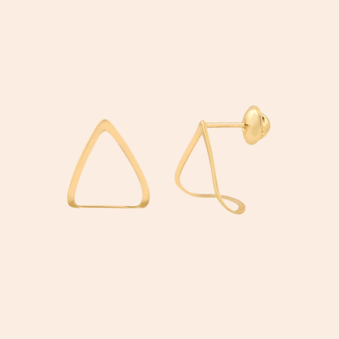 Brinco Triangulo Vazado