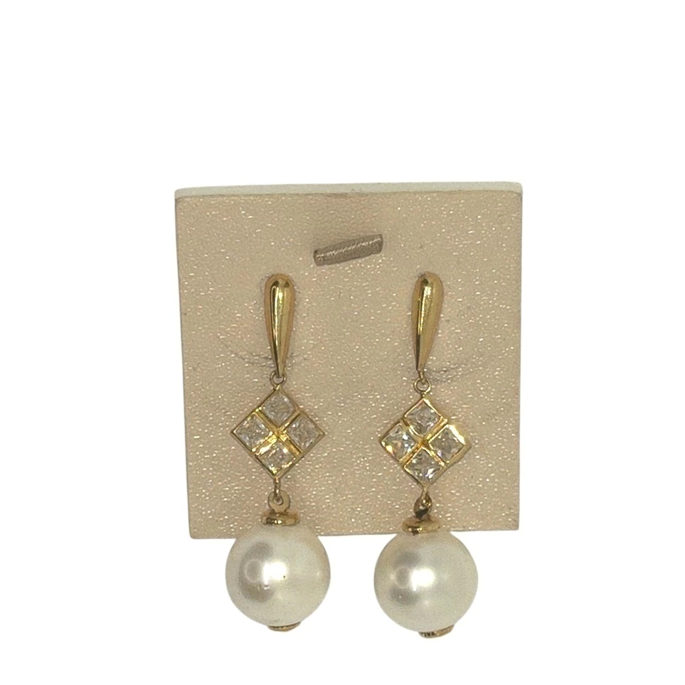 Brinco Pérola Gota Ouro 18k