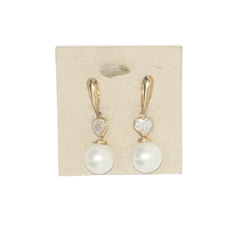 Brinco Pérola Gota de Romance Ouro 18k