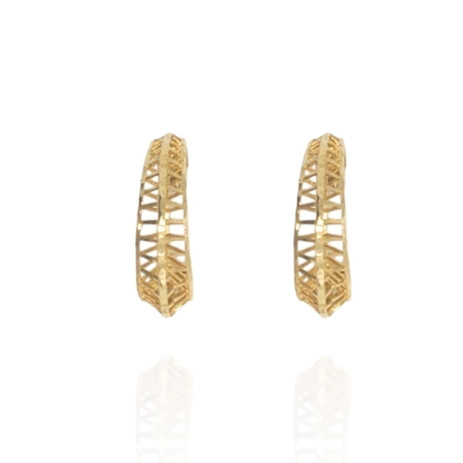 Brinco Argola Vazado em Ouro 18k