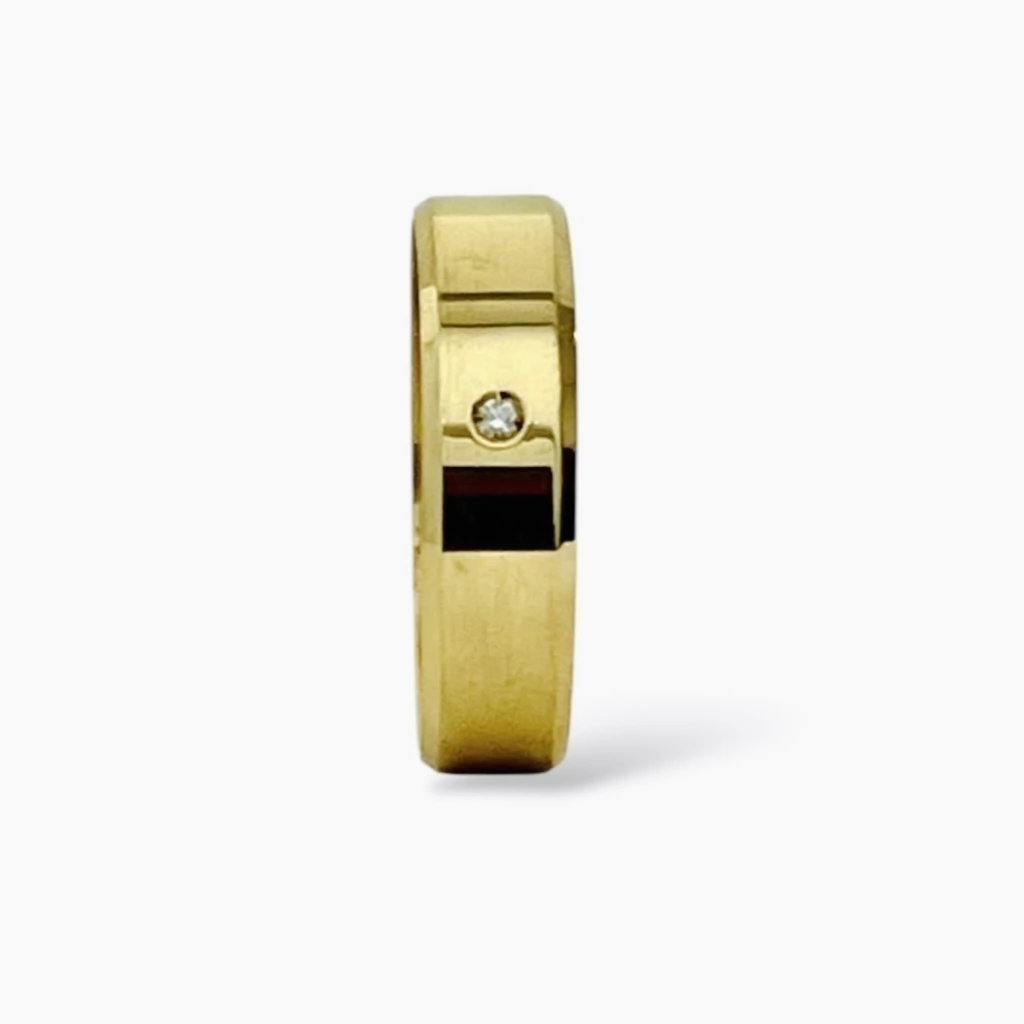 Aliança Quadrada 4mm Ouro 18k