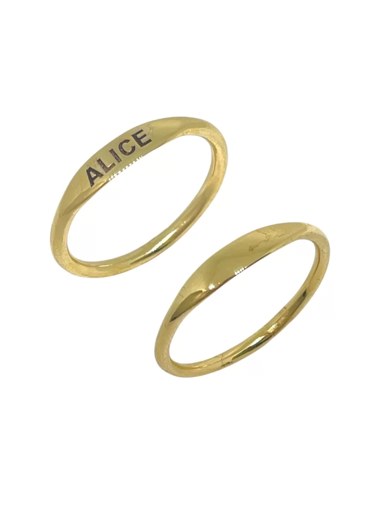 Par de Aliança Chapa Ouro 18k