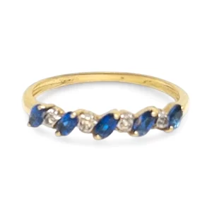 Meia aliança Realce Ouro 18k