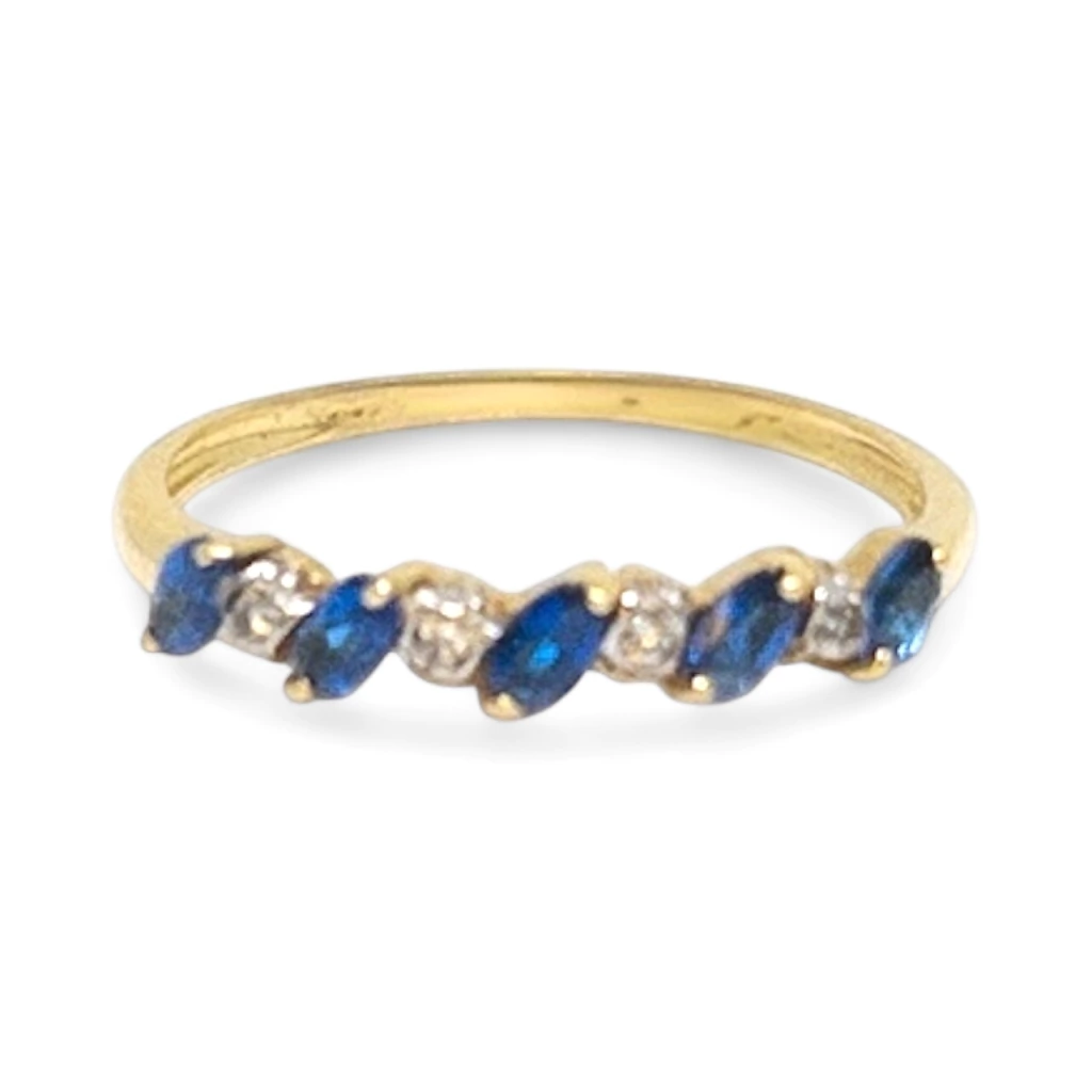 Meia aliança Realce Ouro 18k