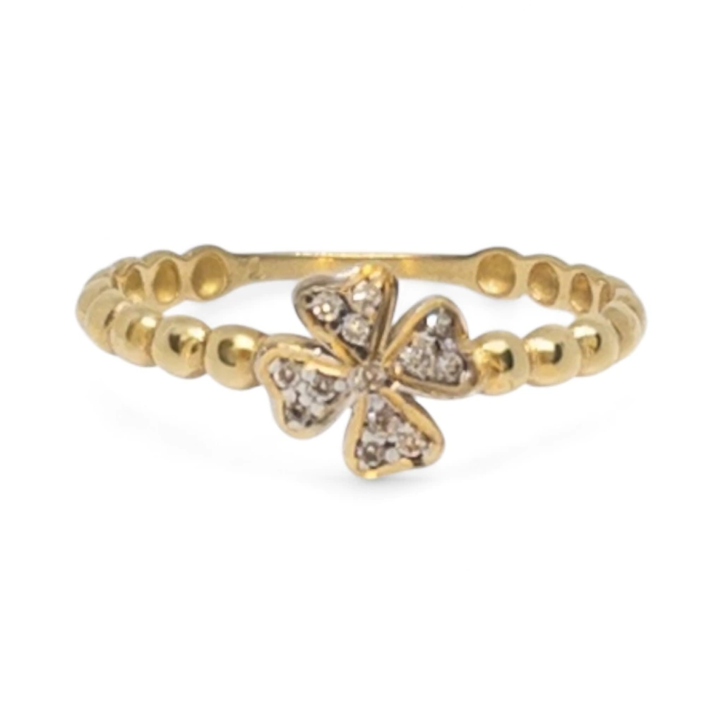 Anel Clover Ouro 18k