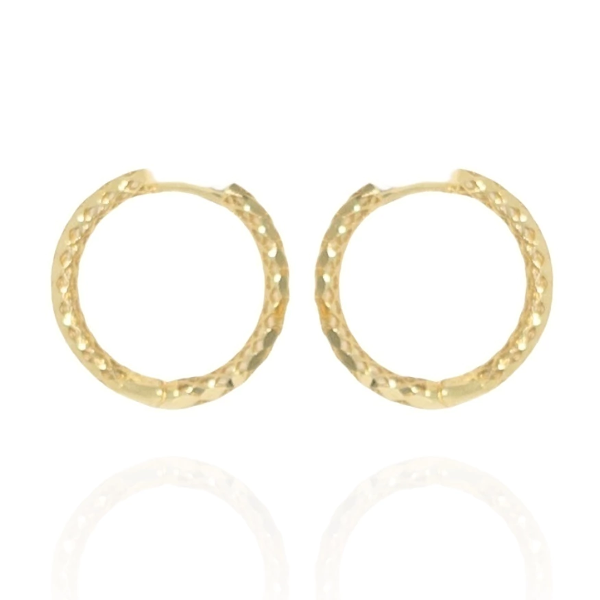 Brinco Argola Estrela Guia G Ouro 18k