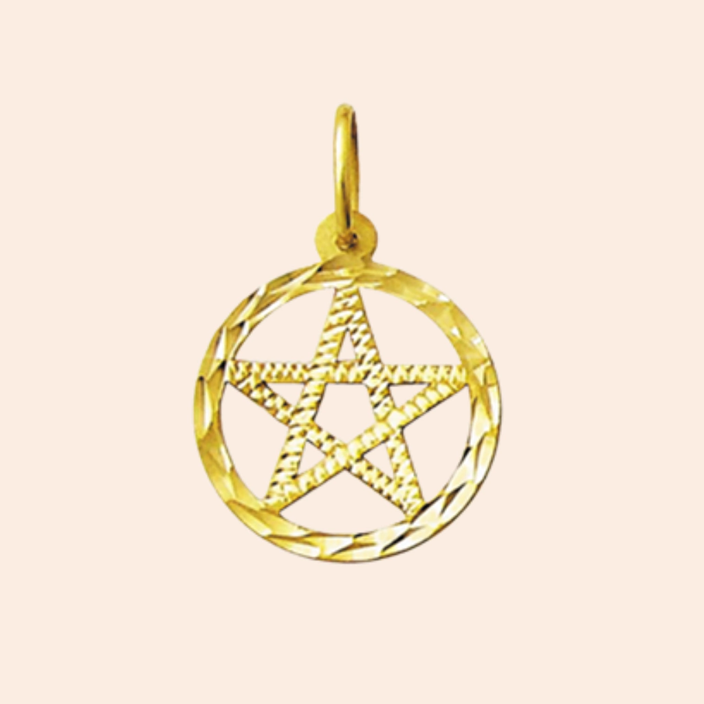 Pingente Estrela de Salomão 5 Pontas Vazado
