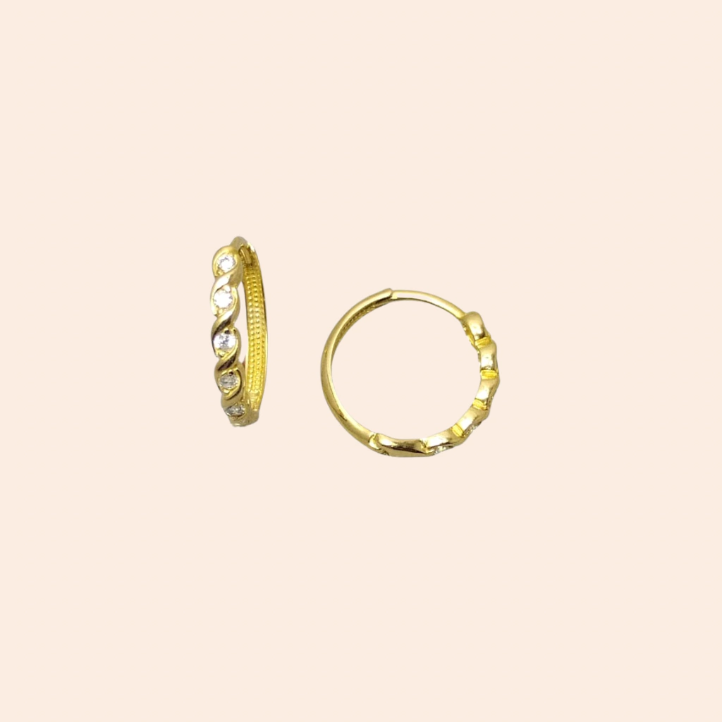 Brinco De Argola com Zircônia