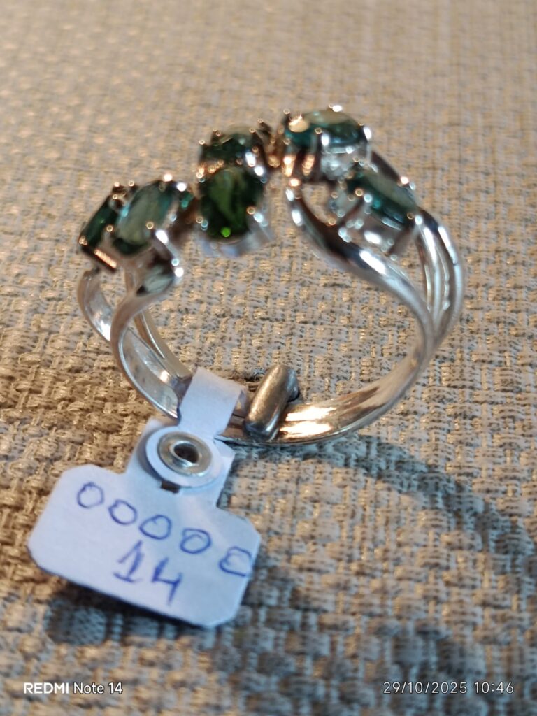 Anel turmalina em prata 925