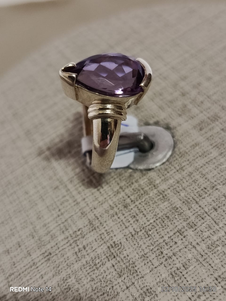 Anel de ametista em prata 925